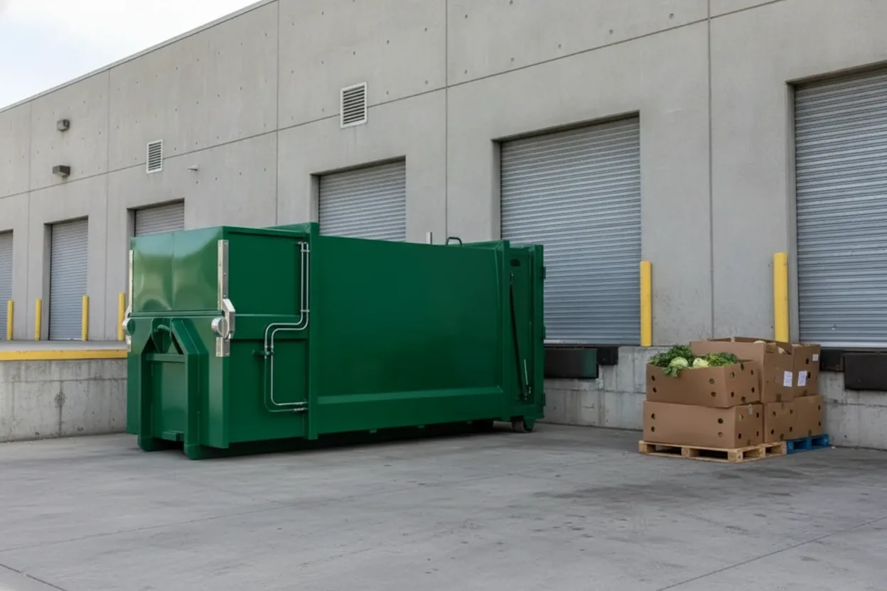 Compactor and baler service for grocery & food retail