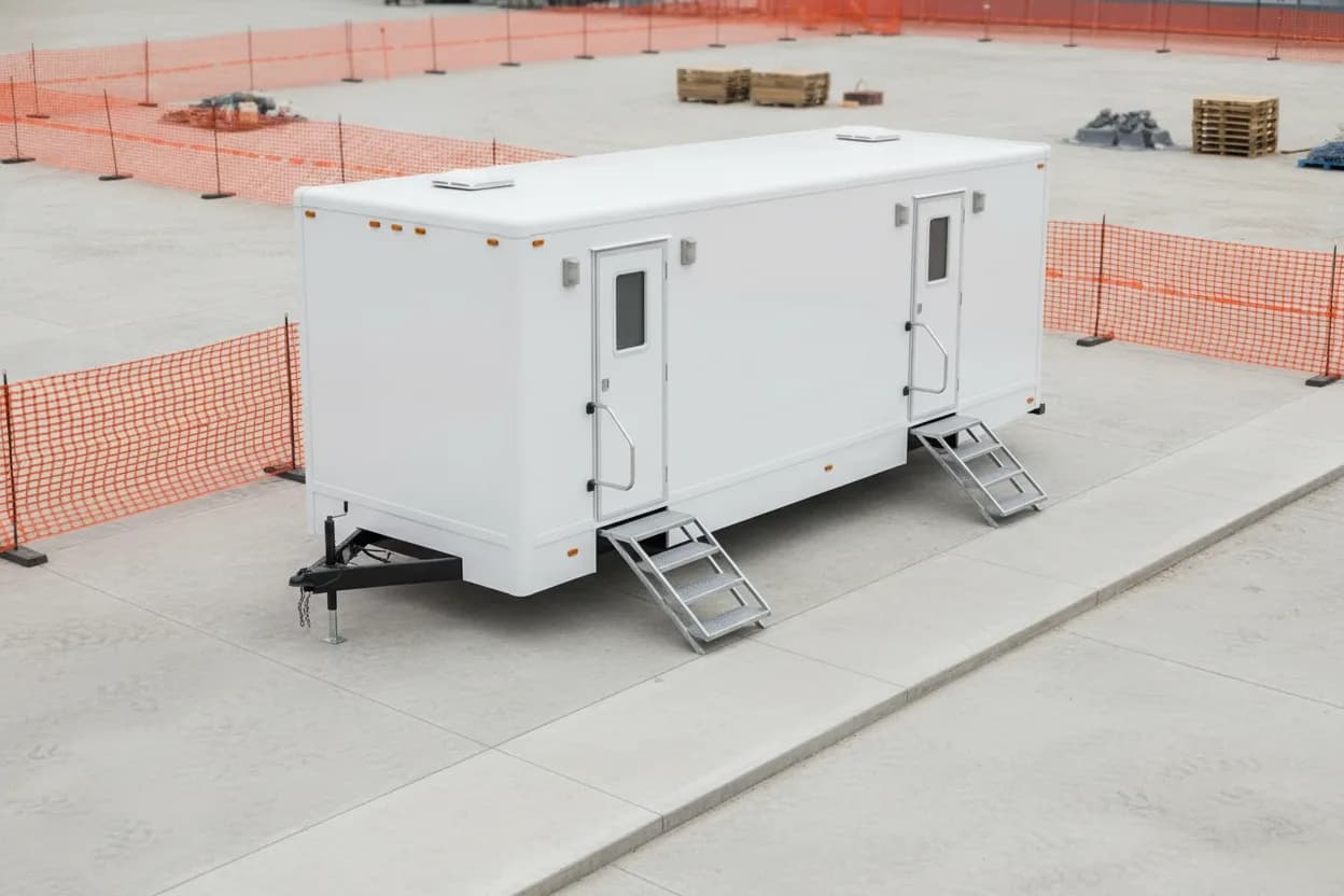 Restroom trailer rental for executive jobsites