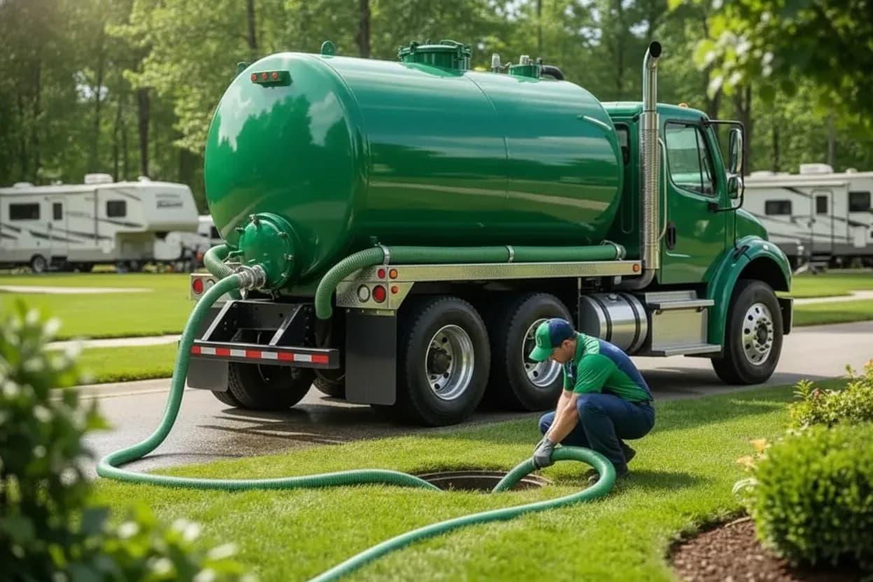 Septic pumping service for campgrounds & parks