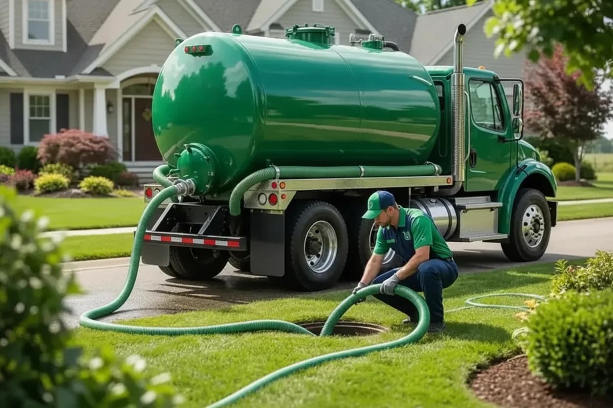 Septic pumping service for homeowners