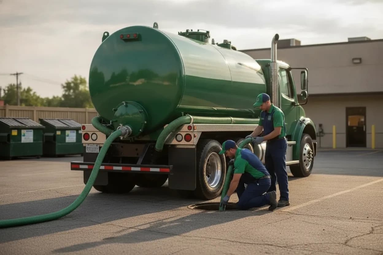 Septic pumping service for restaurants & food service