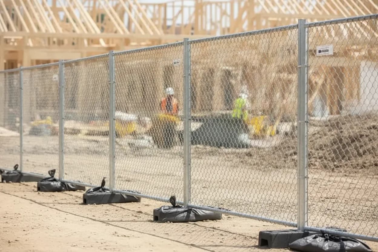 Temporary fencing for construction sites