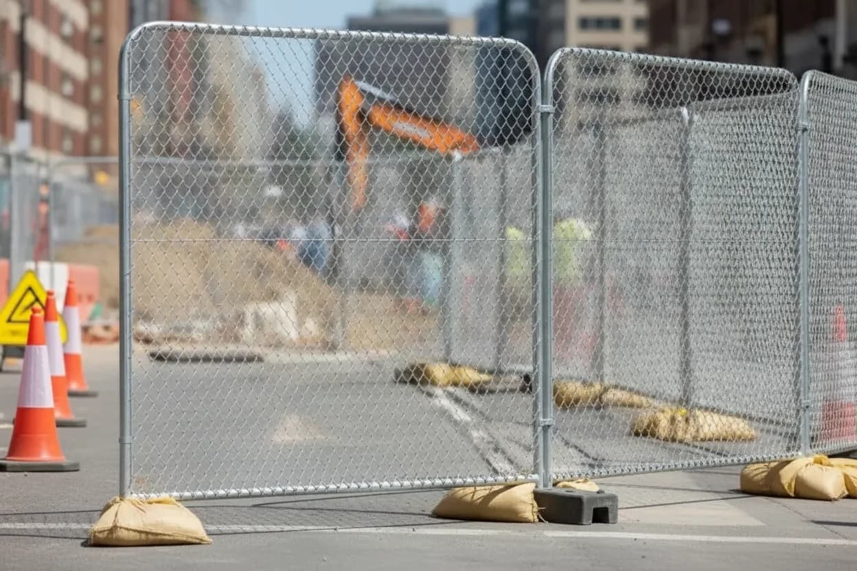 Temporary fencing for municipal & public works