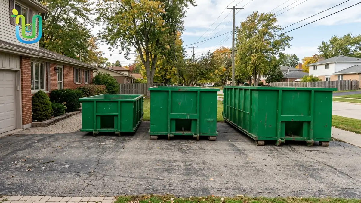 Comparison of dumpster sizes from 10 yard to 40 yard