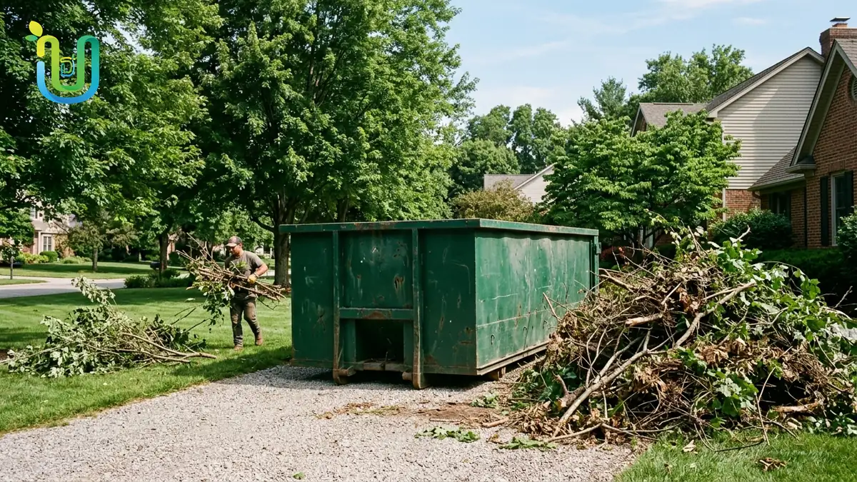 Landscaping waste disposal including brush and yard debris