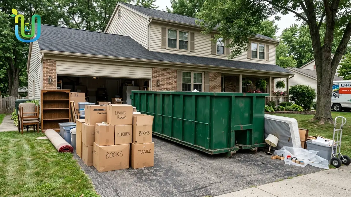 Moving checklist with items to declutter before relocating