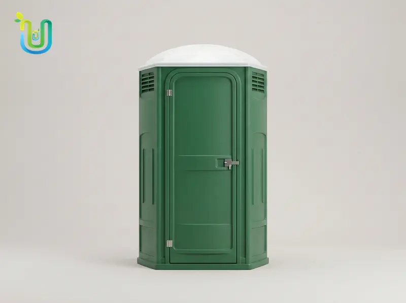 Deluxe Flushing Portable Toilet - front view