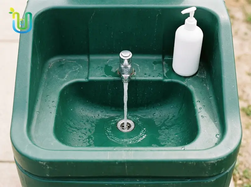 Portable Hand-Wash Station - push-button faucet, soap & running water